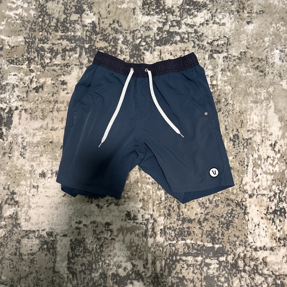 Blue Vuori  Athletic Shorts with Drawstring Waist